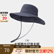 駱駝（CAMEL）大帽檐登山帽防曬帽UPF50+西部牛仔帽叢林徒步遮陽(yáng)帽 575BP10003，深灰