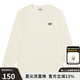 dickies經(jīng)典三色logo長袖T恤休閑上衣龍年紅色010983 Y 白鷺白 L