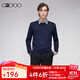 G2000男裝針織衫春秋新款商務(wù)休閑時(shí)尚毛衣16075012【合】 黑藍(lán)色-圓 L/175