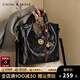 CinvaiKrose包包女包2025新款手提包百搭斜挎包水桶女包菱格包 黑色