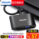 飛利浦（PHILIPS）MiniDP轉HDMI+VGA轉換器擴展塢高清視頻轉接頭二合一 電視投影儀 MiniDP轉HDMI+VGA