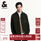 杰克·瓊斯（JACK&JONES）男裝春秋新款時(shí)尚潮純色翻領(lǐng)上衣直筒短款仿毛呢外套男短款夾克 E06 黑橄欖 E06 黑橄欖 L 180