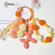 溫柔奶油色氣球狗鑰匙鏈ins韓風(fēng)高檔小眾串珠掛飾包包汽車(chē)掛件 XY氣球狗掛件-03-橙色