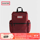 HUNTER【經(jīng)典款】男女同款戶(hù)外雙肩背包書(shū)包頂扣尼龍防水旅行登山迷你款 暗紅色/FRD