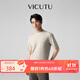 威可多（VICUTU）【慕斯衫】男士秋冬商務(wù)曠野美拉德針織衫米色圓領(lǐng)短袖180/100B