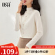 歐莎（OSA）【多色可選】半高領(lǐng)長(cháng)袖T恤女士2025年秋冬季內搭打底衫上衣百搭 米白色A M