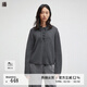 播【羊毛】氣質(zhì)針織衫女秋季新款蝴蝶結(jié)系帶連帽毛衣DDR4SD5052 G60羽灰 M