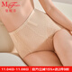 曼妮芬【輕塑】收腹塑身褲女士?jì)却┧苄窝澼p薄舒適高腰褲棉襠底褲 110 膚色 M (72)