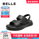 百麗（Belle）涼拖兩穿休閑鞋男2025新款商場(chǎng)同款厚底沙灘鞋8RH01BL5 黑色 40 (250mm)