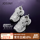 卓詩(shī)尼銀色老爹鞋女款2025夏季輕便厚底增高運動(dòng)鞋超火透氣休閑鞋 銀 38