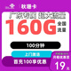 中國聯(lián)通廣東聯(lián)通5G手機上網(wǎng)卡大流量卡吃飽卡純流量卡不限速低月租卡可辦副卡套餐 廣東秋珊卡19元包160G流量+100分鐘僅發(fā)廣東
