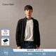 Calvin KleinJeans秋冬男女情侶ck休閑通勤刺繡立領(lǐng)拉鏈針織開(kāi)衫毛衣J326796 BEH-太空黑 M