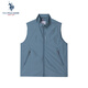U.S. POLO ASSN.馬甲男輕商務(wù)坎肩男士休閑寬松無(wú)袖背心男裝外套 淺藍色 2XL