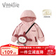 凡獵女童外套冬裝2025新款小女孩洋氣兒童衣服寶寶加絨上衣秋冬季 粉色（不配包包） 90