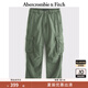 ABERCROMBIE & FITCH男裝25春夏百搭純色寬松棉質(zhì)工裝25春夏褲休閑褲長(cháng)褲KI130-5055 綠色 30 /30 (175/76A)