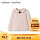 巴拉巴拉balaone女童長袖t恤兒童2025秋甜美娃娃領(lǐng)內(nèi)搭上衣萌208325100001