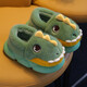 森用男童毛拖鞋2025秋冬季兒童拖鞋卡通可愛(ài)恐龍包跟保暖家居男孩棉拖 綠色棉鞋 24 25碼 適合腳長(cháng)約15cm2-3歲