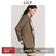 LILY老錢(qián)西2025春植物系拼接歐根紗易打理通勤高級感西裝外套女 728茶色 S