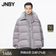 JNBY/江南布衣冬季立領(lǐng)羽絨服女燈芯絨中長(cháng)款加厚白鴨絨5OAC10270 053/淺灰 XS