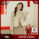 歌莉婭   環(huán)保皮草外套溫柔氣質(zhì)款毛絨外搭  1CNL6F5R0 51W粉杏 L