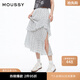 moussy 女裝新品森系碎花不規(guī)則荷葉邊半身裙女028HSZ30-1521 015花紋白色 S 00001