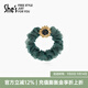 She's茜子梵高向日葵原創(chuàng  )仿水晶發(fā)圈頭繩馬尾發(fā)繩頭飾女皮筋教師節禮物 墨綠色D0