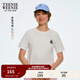 Teenie Weenie小熊女裝夏季新款多巴胺黃色粉色短袖打底衫T恤上衣 象牙白 S