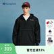 Champion冠軍情侶外套男24春夏潮牌美式夾克外套 【半開(kāi)襟薄外套】黑色 L