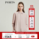 PORTS寶姿女裝 秋冬新品休閑長(cháng)袖襯衫LL9B055LWT001 暗紫羅蘭 S (4)