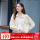 百圖betu女裝2025秋季新款短外套潮流純棉百搭牛仔外套上衣女2507T32 杏色 M