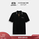蔻馳（COACH）奧萊男士男裝經(jīng)典標志POLO衫短袖 黑色 S