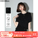 COCOBELLA[璀璨星河]手工燙鉆短袖T恤女寬松舒適棉感上衣TS3010 星空黑 XL