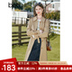 百圖betu女裝秋季新款風(fēng)衣小眾氣質(zhì)款中長款時(shí)髦風(fēng)衣女2308T58 卡其 M