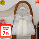 G.DUCKKIDS童裝公主裙女童禮服夏季兒童連衣裙超仙女孩背心裙生日宴會(huì)蛋糕裙 香檳色 90 適合80-90年齡1-2歲左右