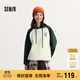 森馬（Semir）地理系列衛衣女冬季圖案插肩袖加絨連帽上衣101724116010
