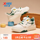 特步（XTEP）兒童童鞋潮流科技旋鈕扣時(shí)尚百搭板鞋 香草黃/深翠綠 38碼