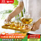 金鑲玉 玻璃套組 高硼硅手工耐熱耐高溫水具功夫茶具 花茶壺茶杯HP-01