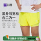 必邁2025年新款男女跑步運動(dòng)競速短褲2寸(二合一)健身瑜伽短褲 流螢黃男 XL