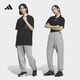 adidas情侶款加絨加厚直筒束腳運動(dòng)褲男女秋冬阿迪達斯官方輕運動(dòng)   中麻灰（推薦女生選小一碼）   M