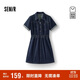 森馬（Semir）森柔牛仔|商場(chǎng)同款牛仔連衣裙女工裝風(fēng)2025夏季短裙103325114009