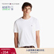 TOMMY HILFIGER25春夏新款男裝純棉雙面平紋輕薄高級感純色圓領(lǐng)短袖T恤上衣 白色YBR L （推薦：150-165斤）