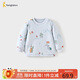 童泰（TONGTAI）寶寶上衣秋冬季純棉夾棉嬰兒衣服兒童內衣加厚棉服棉襖藍色110cm