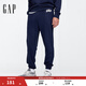蓋璞男裝2025秋冬刺繡logo針織束口衛褲運動(dòng)休閑褲美版868463 海軍藍 M 美碼  L亞洲碼180/100A