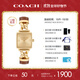 蔻馳（COACH）CASS系列 閆桉同款 皮帶小方糖石英女表 14504555 禮物/送禮