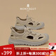 夢(mèng)特嬌（MONTAGUT）涼鞋男夏季新品織物縷空透氣防撞包頭運動(dòng)涼鞋男戶(hù)外涉水沙灘鞋男 杏色(皮鞋碼） 41