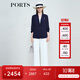 PORTS寶姿女裝2025春夏新款簡(jiǎn)約一?？蹠r(shí)尚丈青色通勤中長(zhǎng)夾克 丈青色 XS （2）