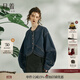 日著(zhù)原創(chuàng  )設計女裝2025秋季小個(gè)子寬松新復古回潮圓領(lǐng)套色牛仔短外套 影藍 S