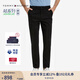 TOMMY HILFIGER【輕彈感】秋冬男商務(wù)彈力斜紋修身直筒西褲長(cháng)褲休閑褲 黑色001 -修身版-拍大一碼 34 (2.7尺)