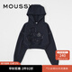 moussy 新品迪士尼合作款粉嫩米奇連帽衛衣010HSQ90-0260 021淺黑色 均碼