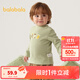 巴拉巴拉童裝寶寶打底衫半高領(lǐng)T恤男女童上衣嬰兒秋冬萌男童兒童 白綠色調00414 90